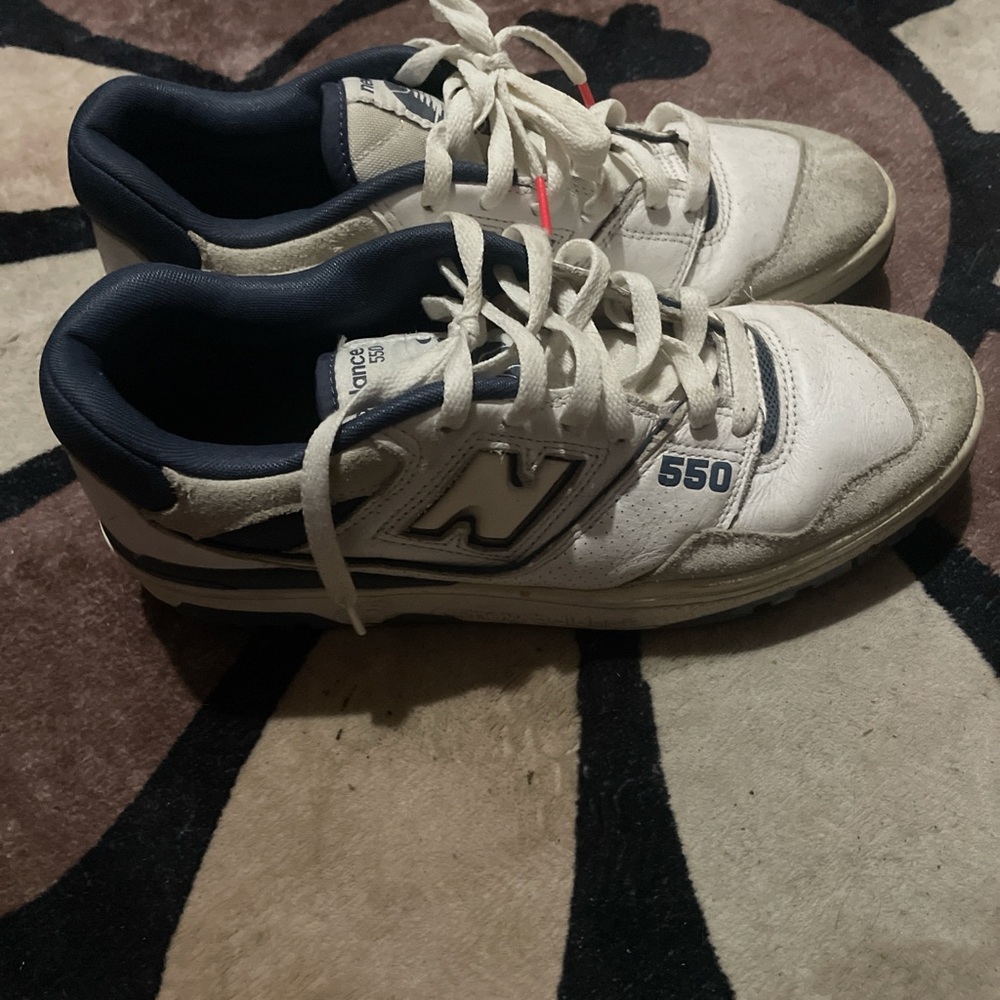 New Balance 550 Men's White and Navy Sneakers
